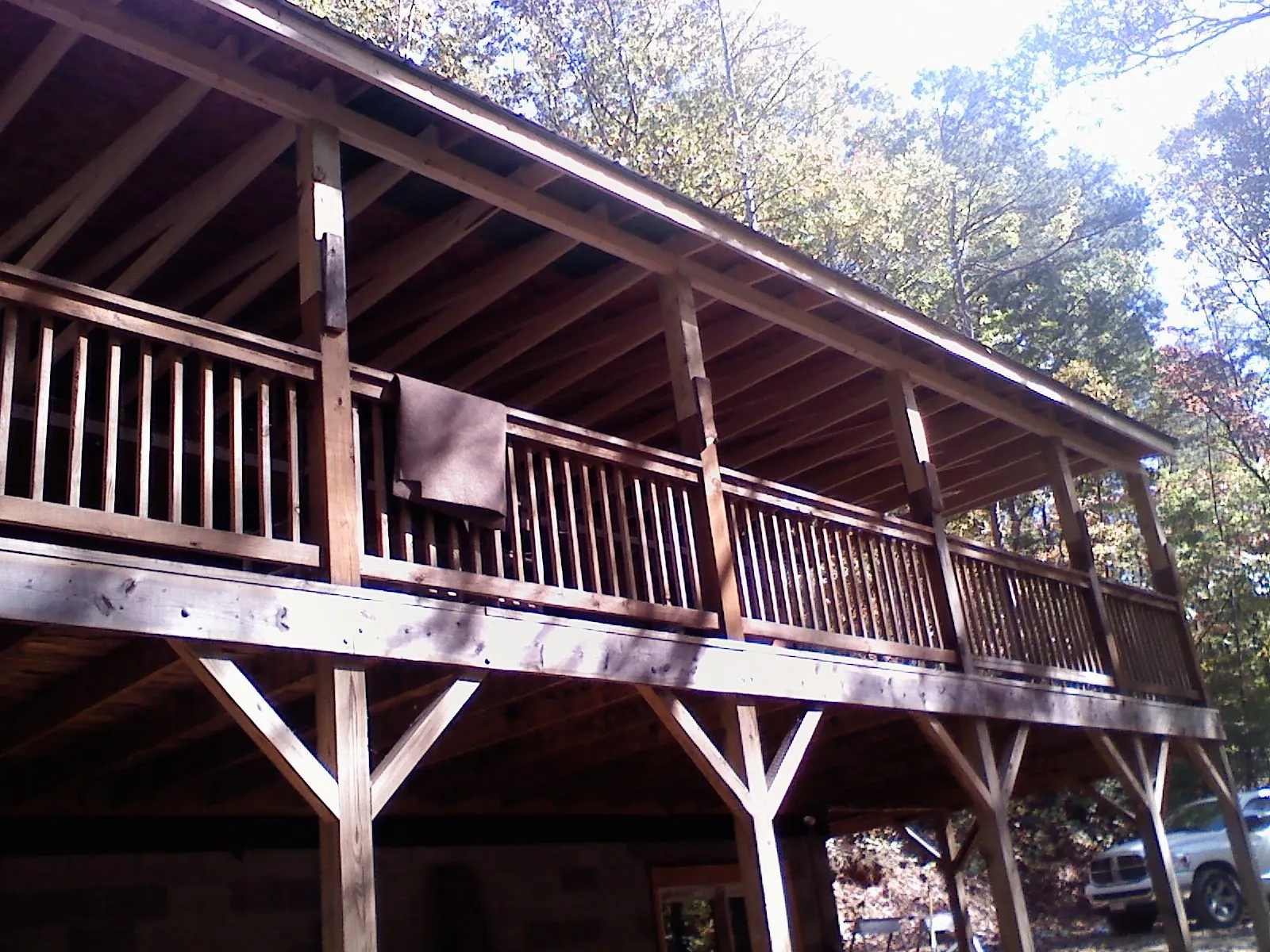 Timber framing under a new elevated porch and deck — Roof Leak Repair in Cape Canaveral by Roofing Brothers